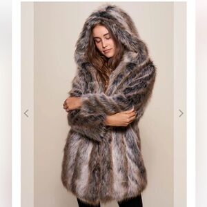 Luxurious SpiritHoods Faux Fur Hooded Coat